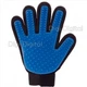 Перчатка для вычесывания шерсти кошек собак животных True Touch Pet Brush Gloves синий - изображение 1