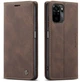 Чохол книжка з магнітом CaseMe на Xiaomi Redmi Note 10 Dark Brown (21905-05) - зображення 1
