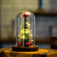 Новогодняя елка в колбе с LED подсветкой и шарами christmas decor USB 15 см - изображение 3