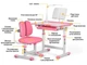 Комплект парта и стульчик Evo-kids BD-23 (стол+стул+полка+лампа) столешница белая / цвет пластика розовый BD-23 PN - изображение 2