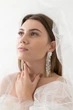 Серьги свадебные с жемчугом Ksenija Vitali White silver SB-0031 - изображение 2