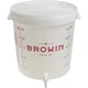Ємність для бродіння (ферментер) BROWIN з кришкою і краном 30 л - зображення 1
