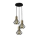 Светильник лофт MSK Electric Diadem подвесной на три плафона с бронзовым патроном NL 2215-3R BK+BN - изображение 1
