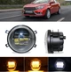 Светодиодная противотуманная балка, фара Led круглая 90мм 3,5" OPEL, PEUGEOT, RENAULT, FORD, Citroen Металл Avtoexpect комплект (05389) - изображение 1