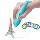 Ручка 3D аккумуляторная с трафаретом дельфин 3D pen K9903 Берюзовый (М- 13664) - изображение 2
