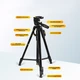 Штатив тренога для телефона, фотоаппарата и камеры для съемки в чехле профессиональный с уровнем NeePho Черный (NP-8830) - зображення 11