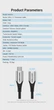 Удлинитель Type-C-Type-C 3.1 Vention Nylon M/F Thunderbolt 3 4K 60Hz PD 60W 5Gbps 3A 1m Grey (TABHF) - изображение 5