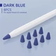 Чохол TPU Goojodoq для наконечника стилуса Apple Pencil (1-2 покоління) (8шт) Dark Blue - зображення 1