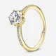 Серебряное кольцо Pandora Moments 168289C01 58 Золотистое (00012366) - изображение 2