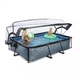 Бассейн каркасный Exit Toys EXIT Серый прямоугольный с куполом 300 х 200 х 65 см с отделкой под камень + насос 20 Вт - изображение 5