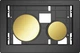 Клавіші змиву TECEloop modular для унітазу, пластик золото глянцевий (9240668) TM TECE - зображення 1