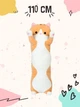 Гигантская мягкая плюшевая игрушка Длинный Кот Батон котейка-подушка Рыжий 110 см - изображение 1