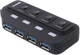 USB-хаб Maxxter HU2A-4P-AC-02 Black - зображення 1