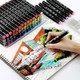 Набор скетч маркеров для рисования Touch 24 шт./уп. двусторонние профессиональные фломастеры для рисования с чехлом - изображение 2