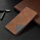 Чехол-книжка с кармашками UniCase Geometric Pattern для Samsung Galaxy A71 (A715) - Coffee - изображение 5