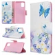 Чохол з малюнком Deexe Color Wallet для Samsung Galaxy A51 (А515) - Blue Butterfly and Flowers - зображення 1