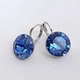 Серьги родированные с камнями Swarovski - изображение 1