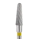 Фреза твердосплавна Nail Drill для педикюру (Конус, напівсферичний кінець), 194110040 (жовта насічка) - зображення 1