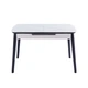 Стол обеденный раскладной в гостиную, кухню 75х90(+30) см керамика белый мрамор/дерево черный TM-87-1 Vetro Mebel - изображение 3