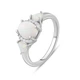 Срібна каблучка з опалом 0.508ct, вага виробу 2,51 гр (2085133) - зображення 1