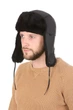 Ушанка мужская из овчины "Меринос" черная Shlyapka (SC43022) - изображение 1