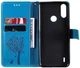 Чехол для Motorola E7 Power (рисунок кот и дерево) Light Blue (23765-0B) - изображение 2