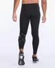 Мужские термо-компрессионные тайтсы 2XU, Wind Shield Compression Tights, M, черный/серебристый отражающий - изображение 2