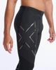 Мужские термо-компрессионные тайтсы 2XU, Wind Shield Compression Tights, M, черный/серебристый отражающий - изображение 6