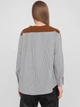 Cвитшот полоска кэжуал BEBE PLUS 24367 L (76460L) Полоска - изображение 2