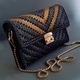 Трикотажна пряжа Glamor (ЛАПША) 5-7мм, 50м, колір Black Shine - зображення 3