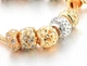 Браслет зі стразами у стилі Пандора PANDORA "Шарм" Gold Charm 18 - 23 см Сережки Шарм у Подарунок - зображення 4