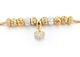 Браслет зі стразами у стилі Пандора PANDORA "Шарм" Gold Charm 18 - 23 см Сережки Шарм у Подарунок - зображення 5