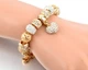 Браслет зі стразами у стилі Пандора PANDORA "Шарм" Gold Charm 18 - 23 см Сережки Шарм у Подарунок - зображення 6