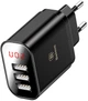 Сетевое зарядное устройство Baseus USB Wall Charger 3xUSB 3.4A Mirror Lake Intelligent Digital Display Black - изображение 3