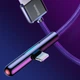 Кабель Baseus Iridescent Lamp Mobile Game Cable USB For iP 2.4A 1m Purple - изображение 6