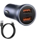 Автомобильное зарядное устройство BASEUS Golden Contactor Pro Dual (Type-C cable, 2USB, 5A/40W, QC). Grey - изображение 1