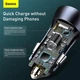 Автомобильное зарядное устройство BASEUS Golden Contactor Pro Dual (Type-C cable, 2USB, 5A/40W, QC). Grey - изображение 7
