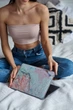 Светлый мраморный чехол - накладка для New Macbook Air 13 M1 - изображение 3