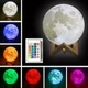 Ночник настольный светильник с пультом на аккумуляторе 18 см Magic 3D Moon Light RGB луна (265589) - зображення 1