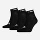 Набор носков HEAD Quarter 3P Unisex 761011001-200 35-38 р 3 пары Черный (8718824272580) - изображение 1
