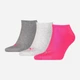 Носки Puma Unisex Sneaker Plain 90680712 35/38 3 пары Middle Grey Melange Pink (8718824271095) - изображение 1
