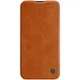 Шкіряний чохол (книжка) Nillkin Qin Pro Camshield на Apple iPhone 14 Pro (6.1") Коричневий - зображення 1