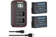 3-Pack DMW-BLC12 комплект из 2 аккумуляторов KingMa для Panasonic DMW-BLC12 и двойного зарядного устройства - изображение 1