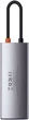 USB-хаб Baseus Metal Gleam Series 5-in-1 Type-C Gray (CAHUB-CX0G) - изображение 3