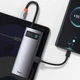 USB-хаб Baseus Metal Gleam Series 6-in-1 Type-C Gray (CAHUB-CW0G) - зображення 11