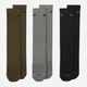 Набор женских носков хлопковых Nike U Nk Everyday Plus Cush Crew SX6888-910 38-42 3 пары Черный/Серый/Горчичный (194958595555) - изображение 1