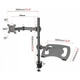 Кронштейн для монитора 13"- 27" и ноутбука 17" North Bayou VX-07 Черный с функцией PIVOT + монтажные аксессуары - изображение 5