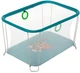 Манеж детский игровой KinderBox солнышко Бирюзовый тигренок с мелкой сеткой SUN 43518 - изображение 1