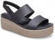 Жіночі сандалі CROCS women's Brooklyn Low Wedge 41 чорний/бежевий 206453 - зображення 4