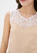 Женское коктейльное мини-платье с гипюром Подіум 21353-BEIGE S Бежевый - изображение 4